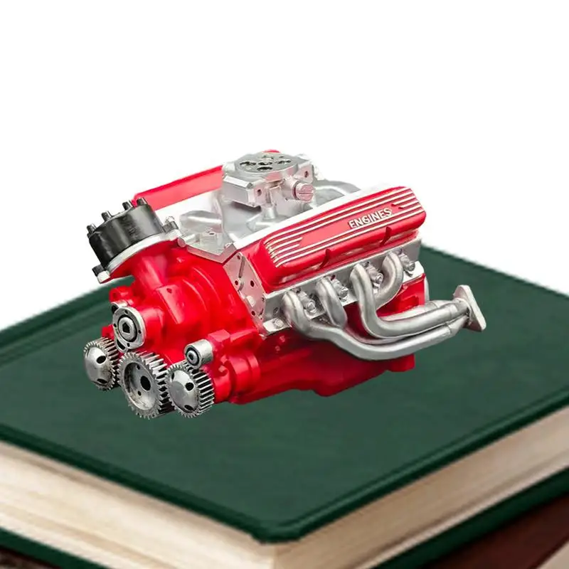 

Engine Building Kit Engine Statue Creative Resin Craft Desk Ornament For Display Home Garage Birthday Education Classroom