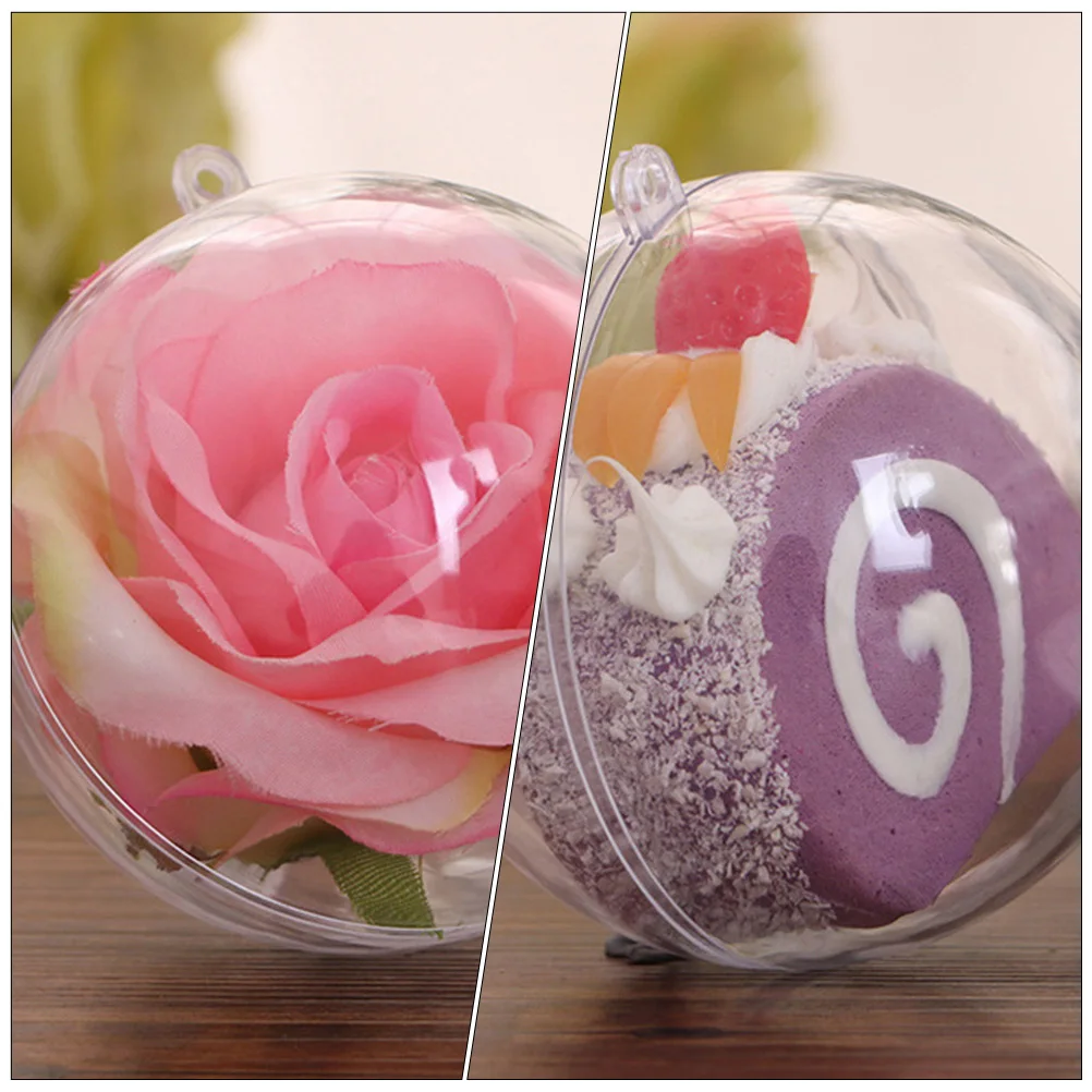 

15Pcs Plastic Christmas Ball Fillable Ornament with Hanging Hole for Tree Xmas Decor Festive Party Wedding Decoration Supplies