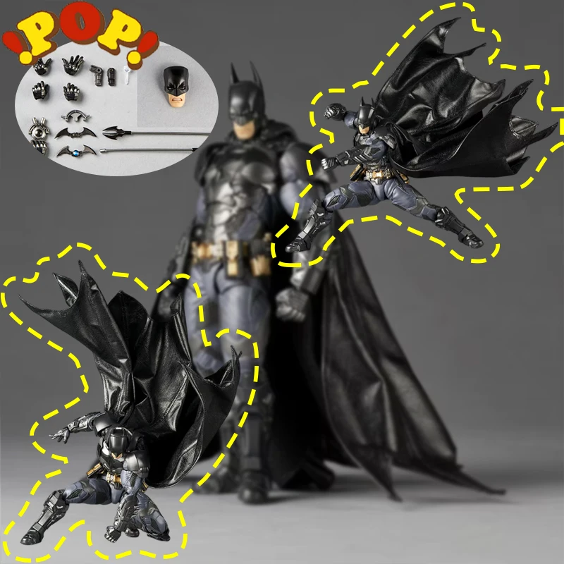 

2025 New KAIYODO Batman Action Figure Arkham Knight Amazing Yamaguchi Revoltech NR038 Batman Collection Gift Model Toy for Kid
