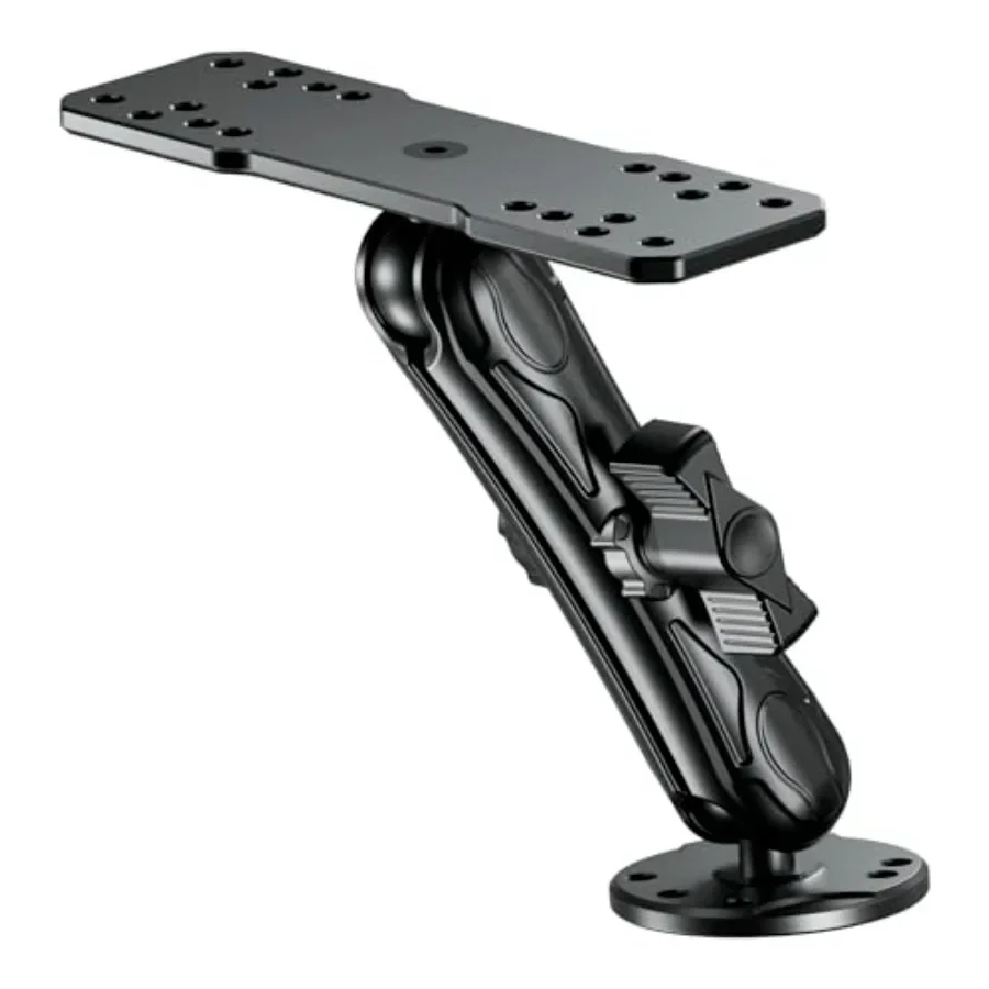 سبائك الألومنيوم صياد السمك جبل مع B حجم 1 الكرة لوحة مستطيلة قاعدة مستديرة 5.9 الذراع الطويلة البحرية الإلكترونية جبل متوافق