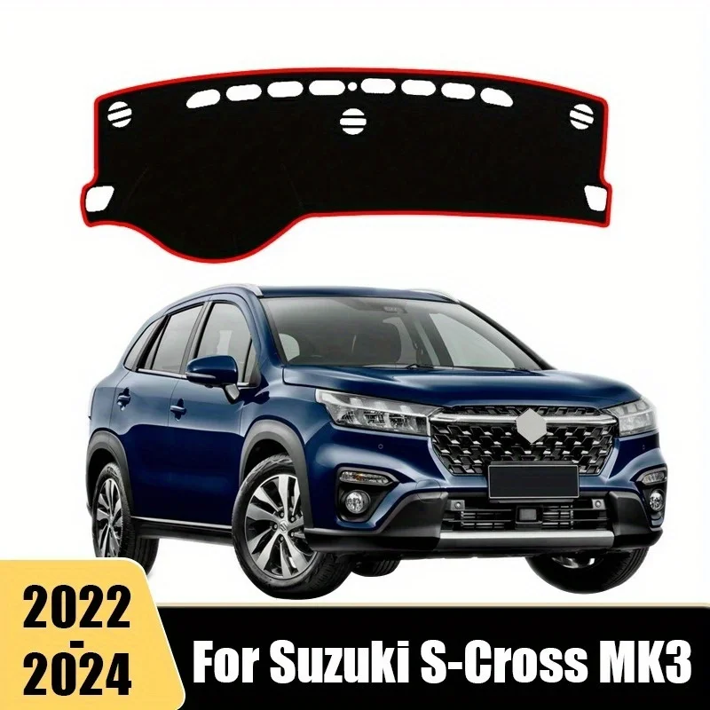 For Suzuki S-Cross MK3 202-2024 Car Dashboard Cover Sun Shade Avoid Light Mat Non-Slip Instrument Panel Carpet Accessories