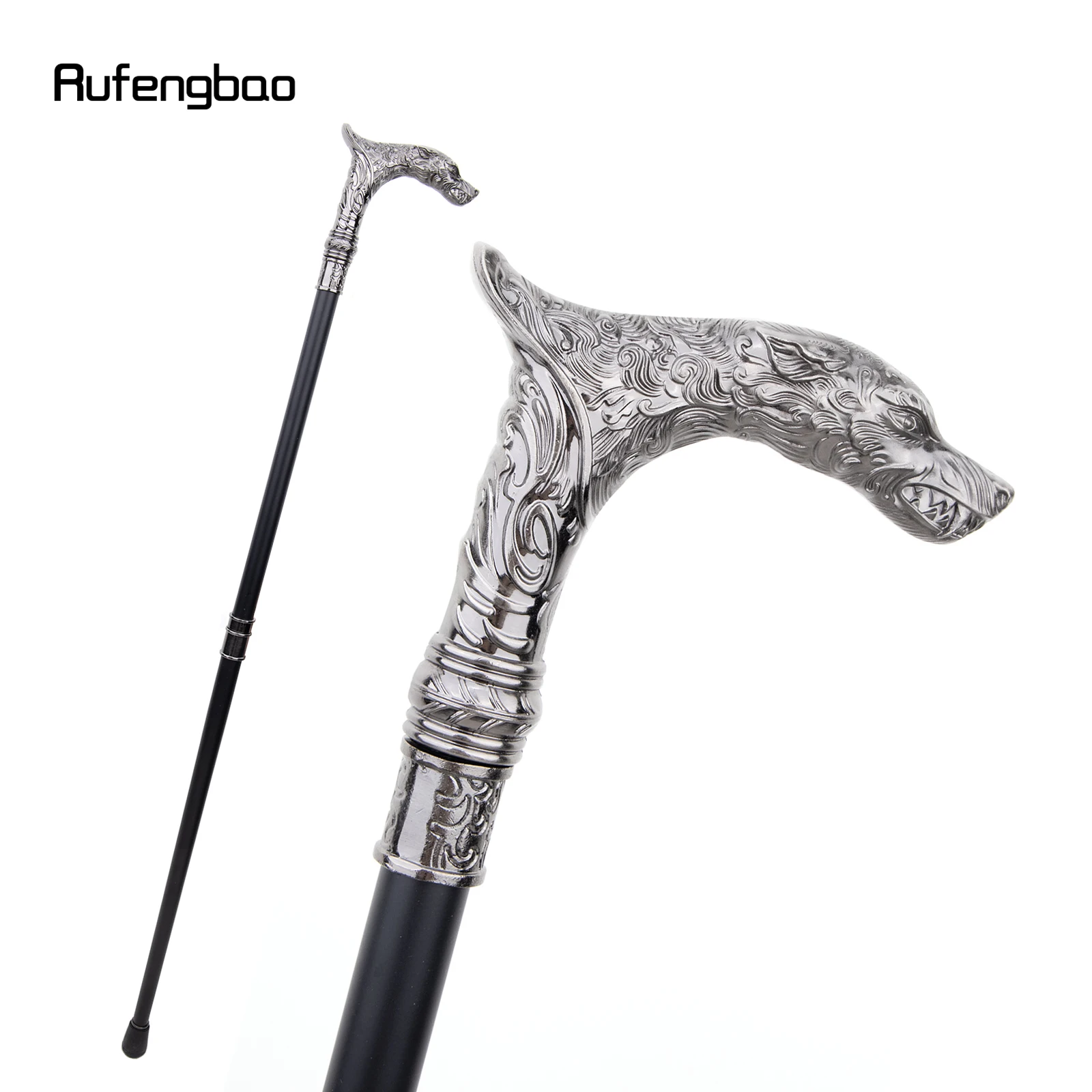 Big Teeth Wolf Fashion Walking Stick Decorative Vampire Cospaly Vintage Party Fashionable Walking Cane Halloween Crosier 93cm