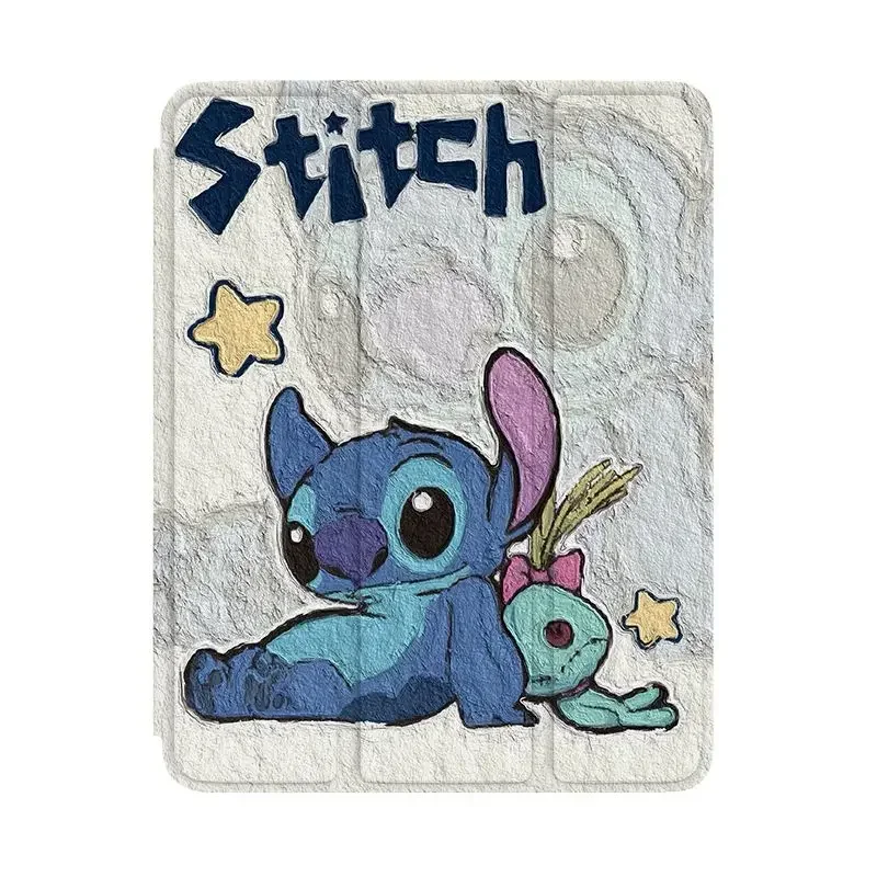 Stitch capa macia para ipad 9th 8th 7th geração ipad air2 ipad air5 air4 10.9 pro mini 4 5 crianças caso com suporte funda capa