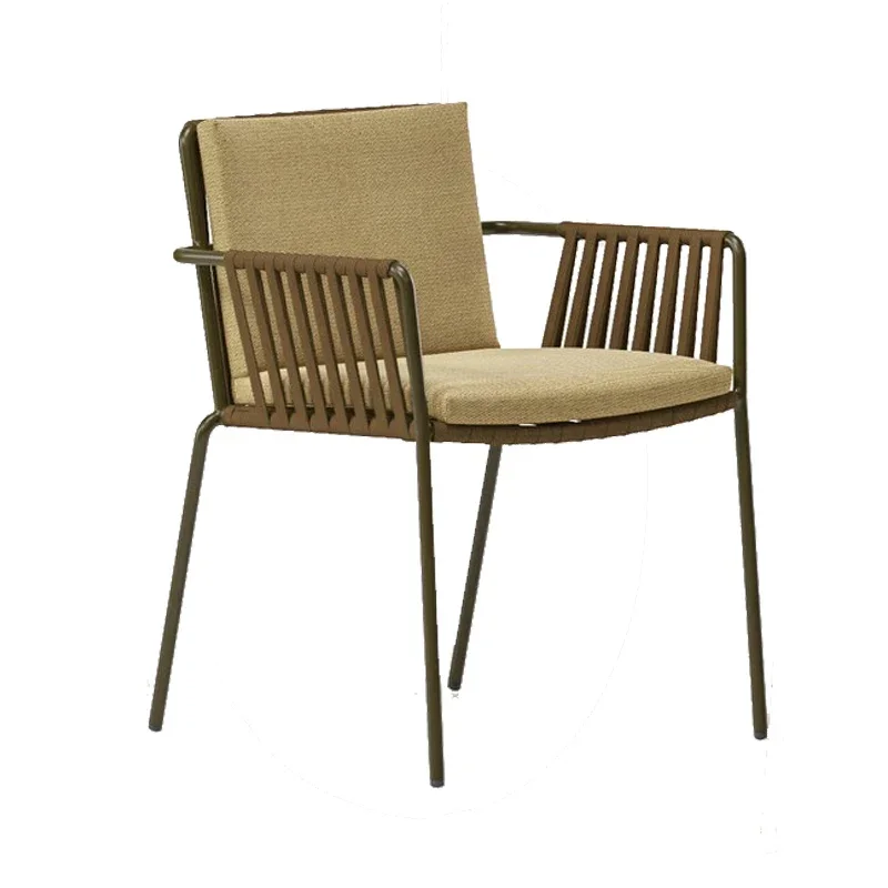 Nordic Leisure Rattan Outdoor Dining Table and Chair Combination Furniture Set of Three Pieces