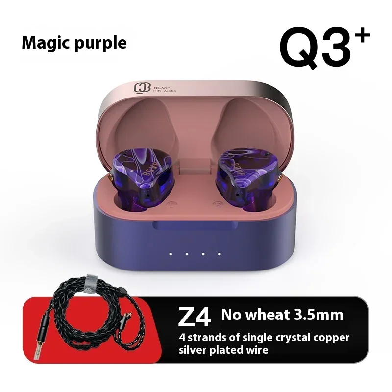 BGVP Q3 Wireless Earphone Metal Shell Wired Bluetooth HIFI 5.3 Dual Mode Low Delay In-ear E-sports Earphone PC Gamer Accessories