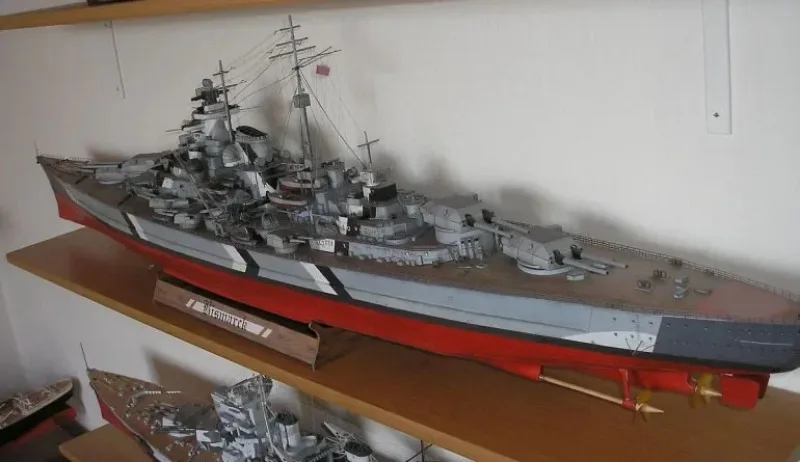 

1/280 WWII GER Warship GPM182 Battleship Complete Version Paper Model Handmade Toy