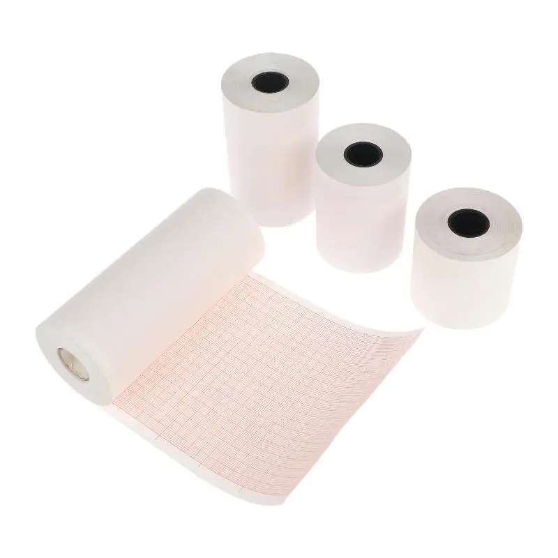 Electrocardiograph Printer Paper Thermal ECG Paper Clear Accurate Grid High Sensitivity For Hospital Use 50/63/80/110mm