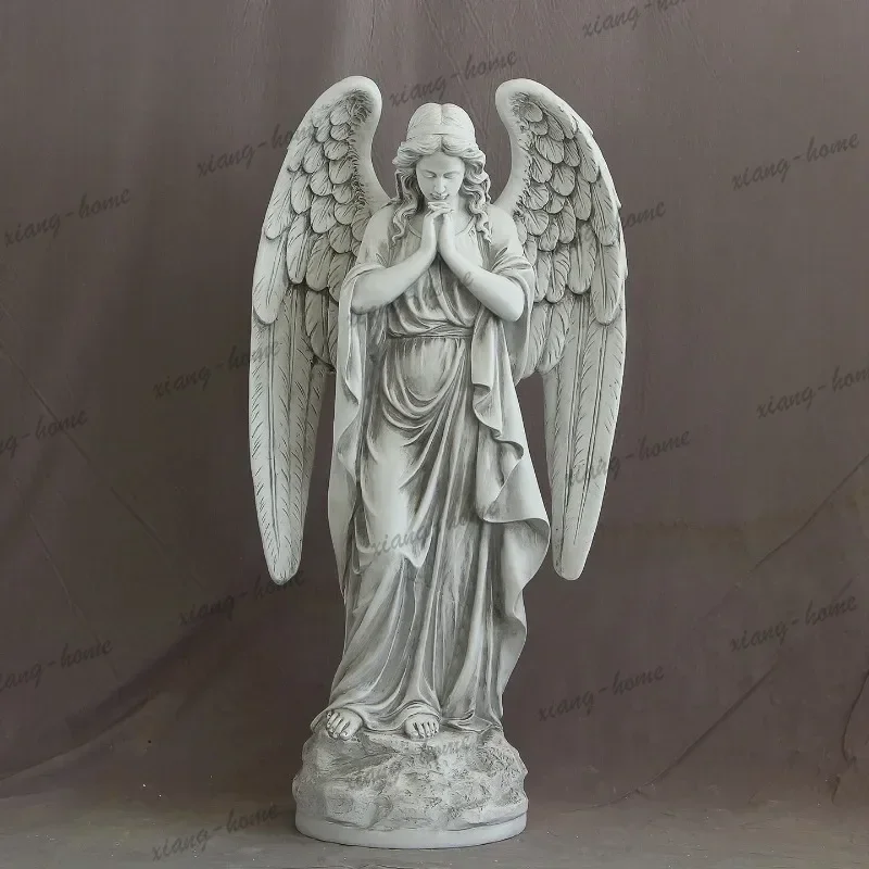 Prayer Angel Ornament Castle Soft Ornament Gypsum Portrait Fiberglass Art Sculpture