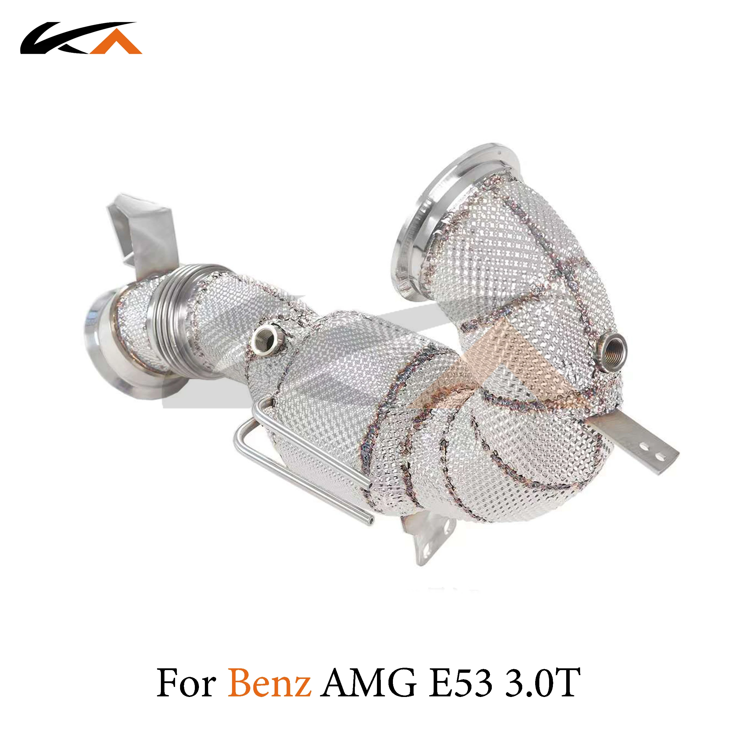 KA Tuning exhaust system header stainless downpipe for Mercedes-Benz AMG E53 M256 3.0T axle pipe catalysis heat shield