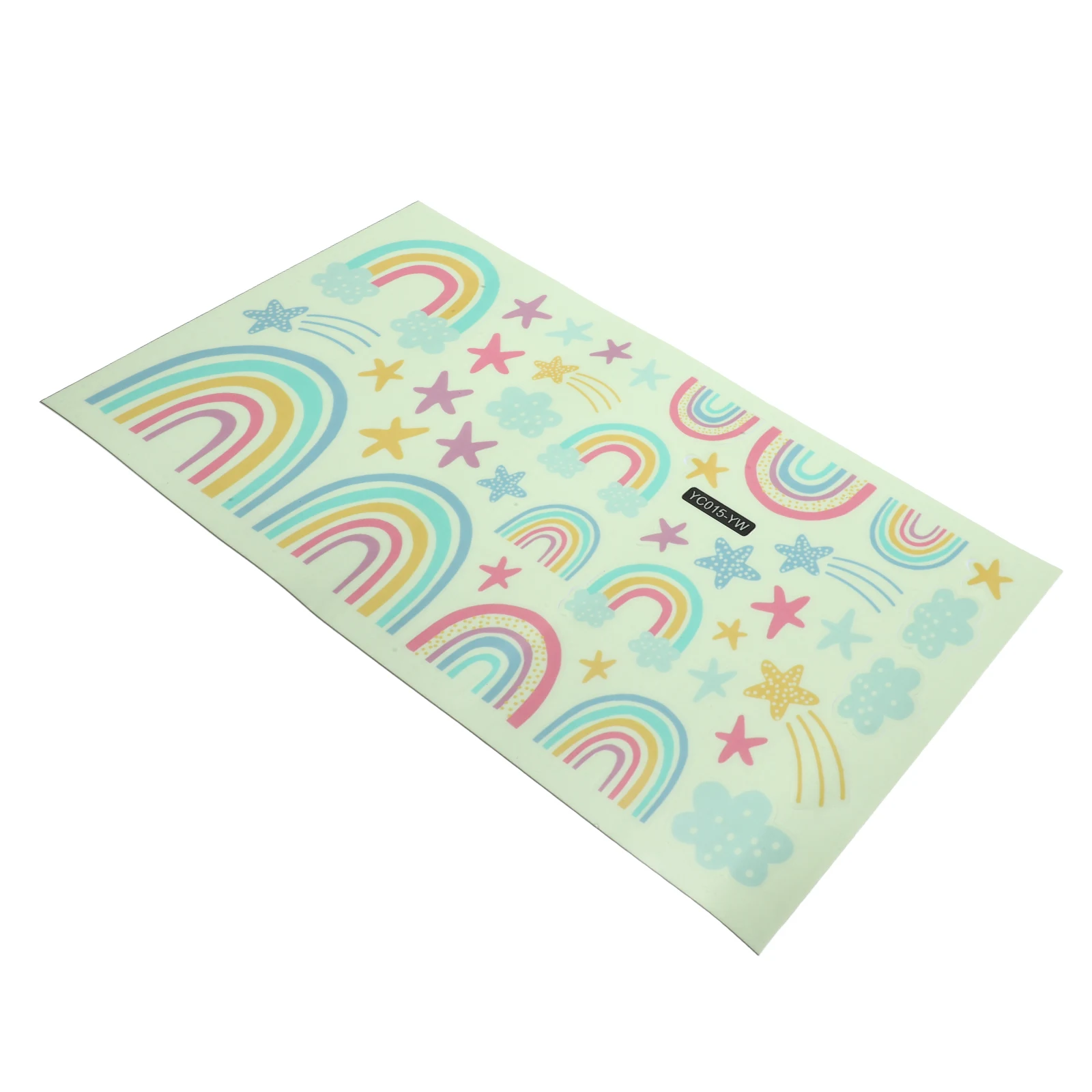 

1 Sheet Glow In Dark Night Luminous Wall Stickers Rainbow Decals Kids Room Bedroom Bathroom Decor Luminous Adhesive