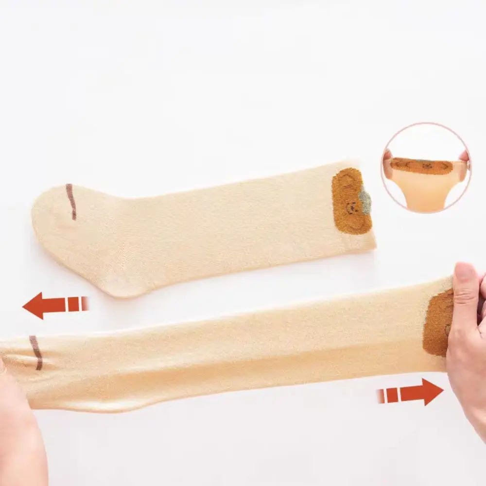 3Pairs Strawberry Calf Socks Baby Cotton Flower Toddle Cotton Stockings Animals Print Cute Cartoon Above Knee Socks Newborn