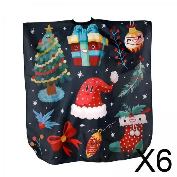 

6x Children Haircut Cape Soft Reusable for Hairdressing Styling