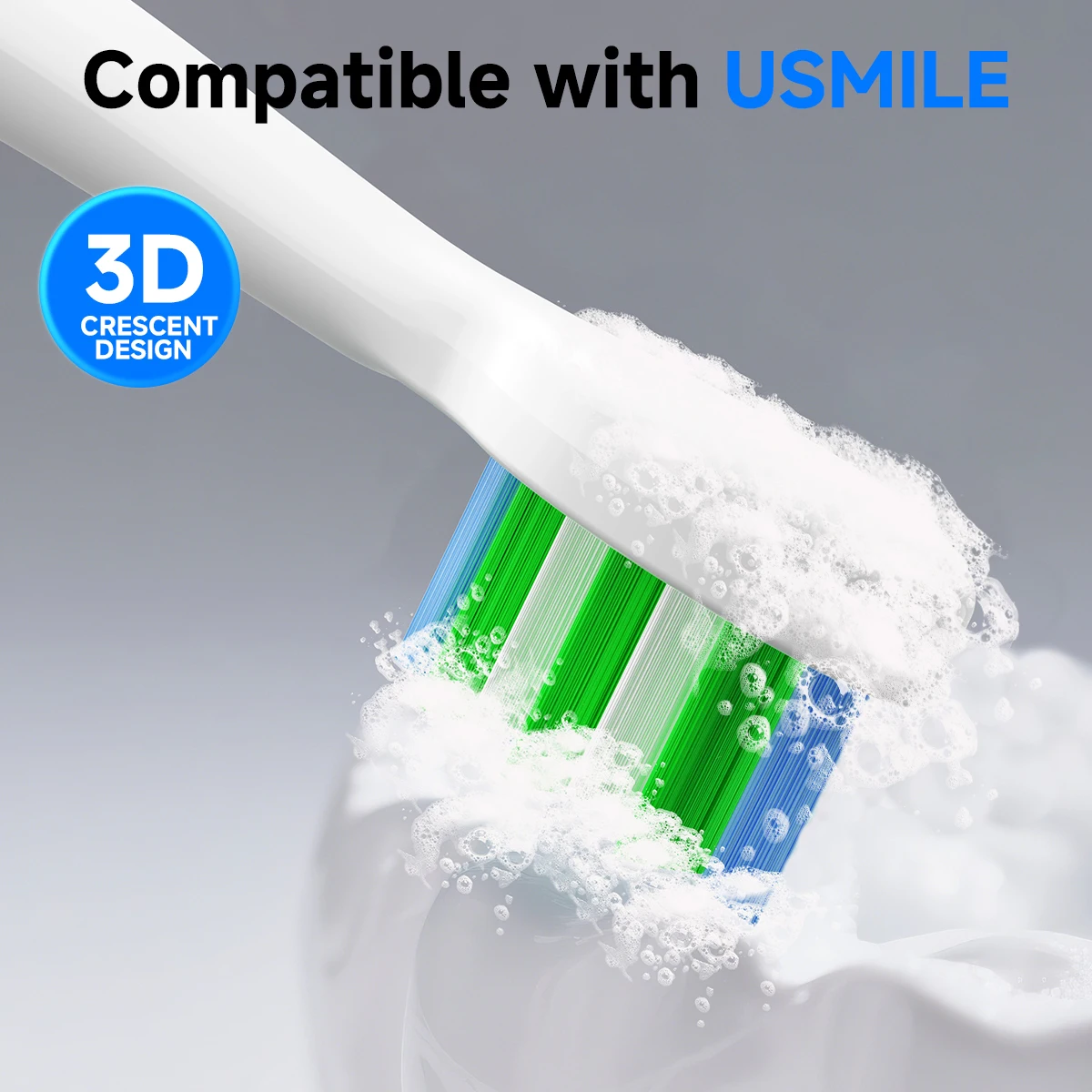 

4/8/12/16/20 Pcs Replacement Brush Heads For usmile Electric Toothbrush Head Deep Clean Type / Soft Bristle Type Dropshipping