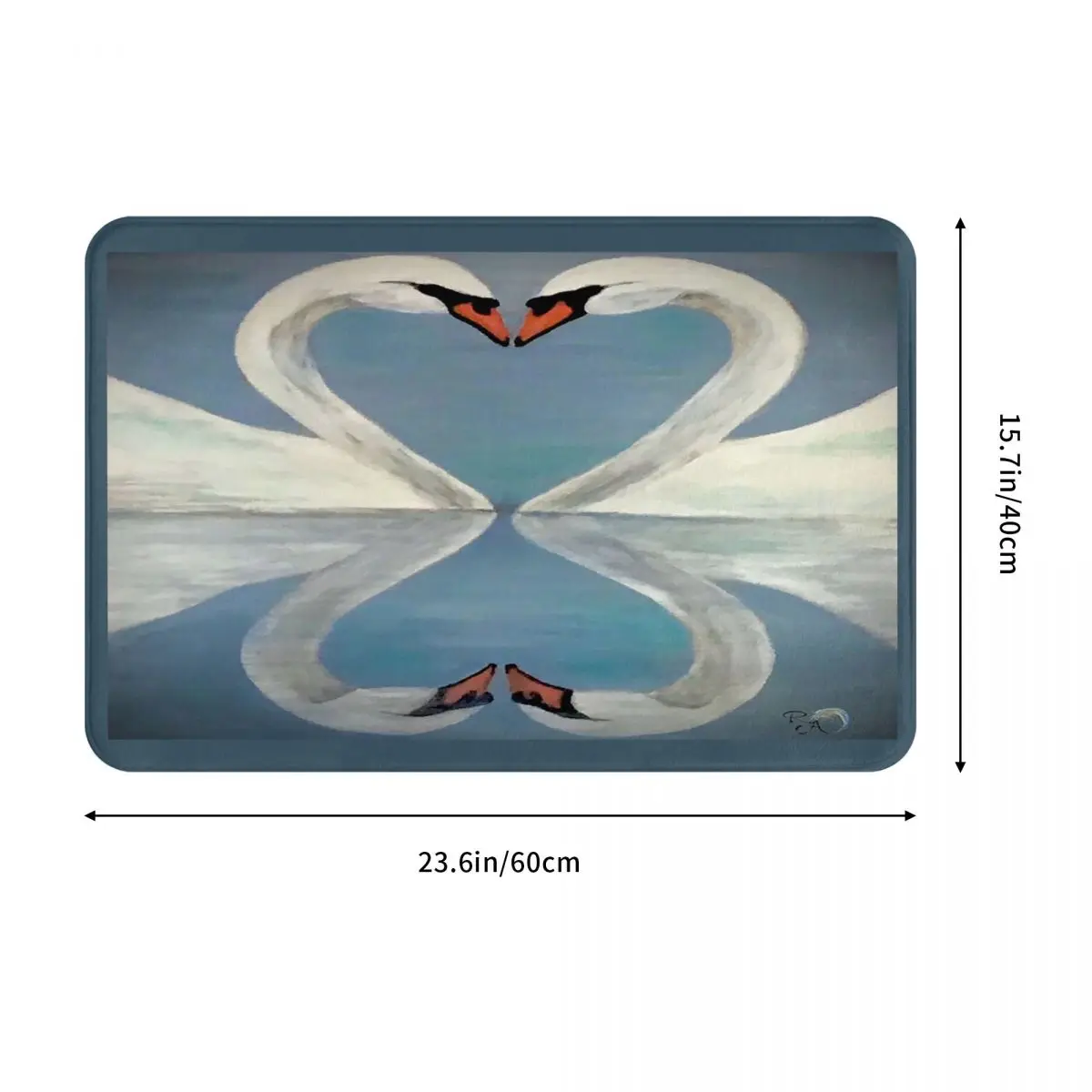 Large Swans Reflecting Elephants By Salvador Dali Doormat Sand Scraping Carpet Rug Kitchen Entrance Home Floor Mat for Bedroom