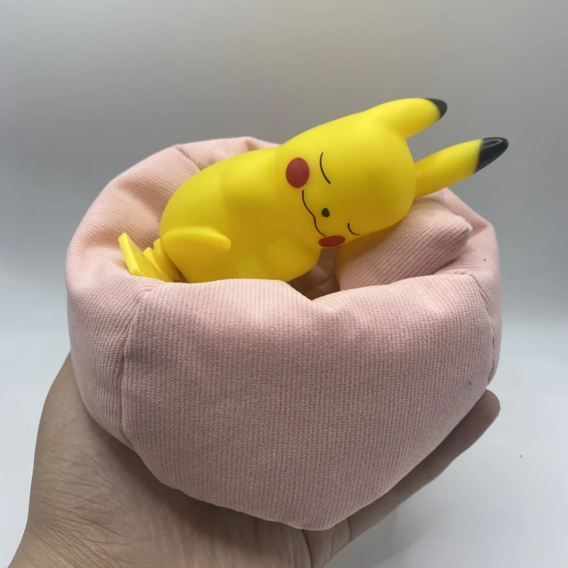 Pokemon Pikachu Night Light Model Cartoon Character Sleeping Sofa Bed Anime Peripheral Decoration Ornaments Children's Toy Gifts