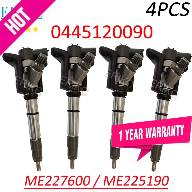 4PCS 0445120090 Diesel Injector 0 445 120 090 Fuel Injection Nozzle 0445 120 090 for MITSUBISHI CANTER 4M50 ME227600 ME225190