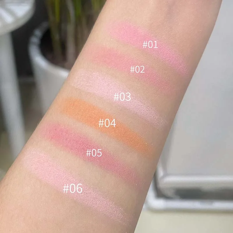 HERORANGE Dolce e selvaggio Pleasing Face Relief Blush Sbiancante in polvere Fine Shimmer Matte Rouge Palette