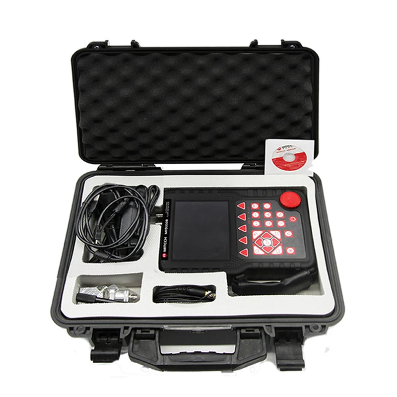 MITCCH MFD350B Portable Digital Ultrasonic Flaw Detector Measuring Range 0~ 6000mm with Protective Cover and 6 Probes