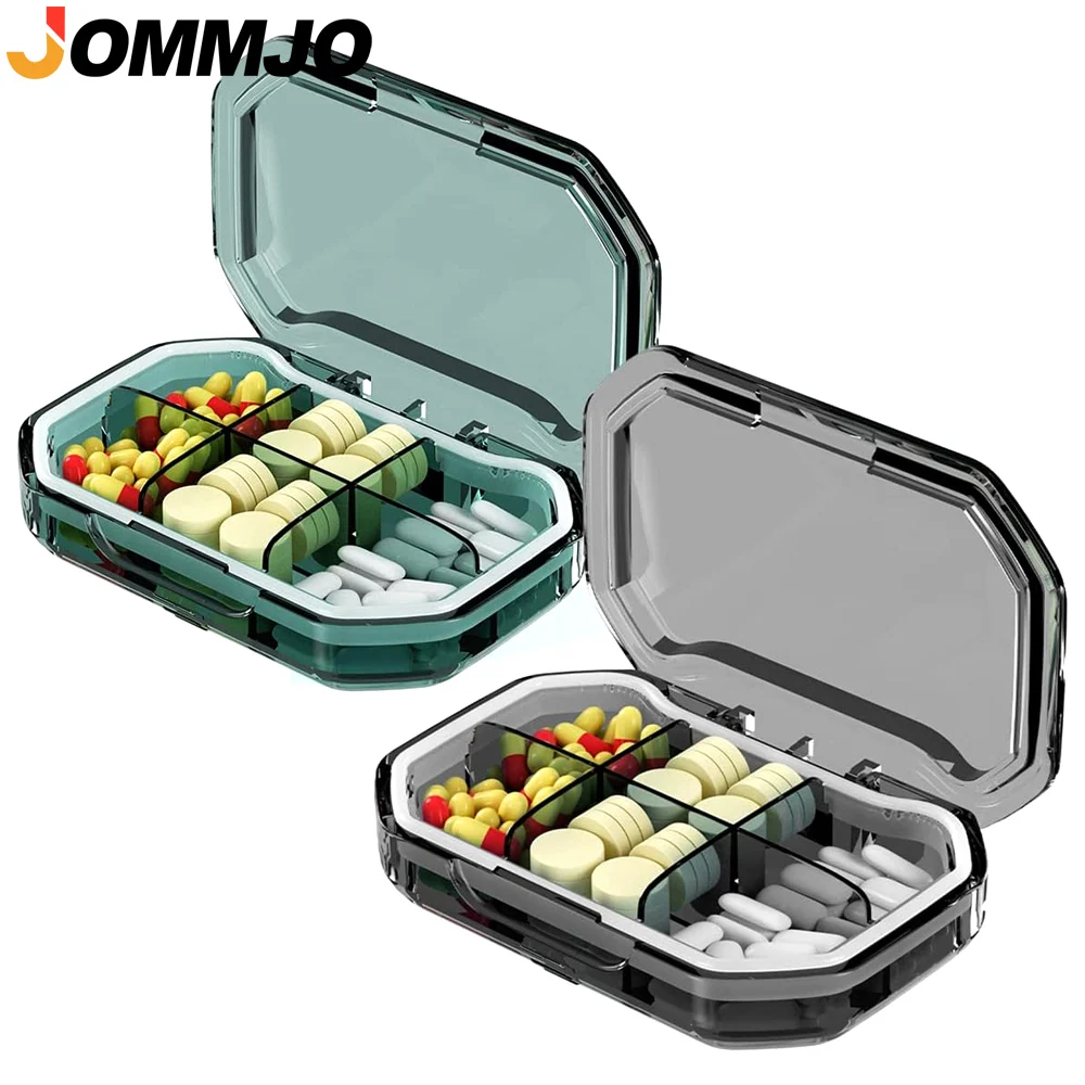 

1PCS 6-Compartment Pill Organizer, Portable Pill Box, Can Accommodate A Large Amount of Vitamins, Supplements,Fish Oil,Medicines