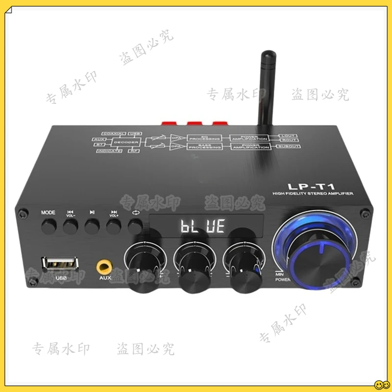 

LP-T1 Digital Hifi Bluetooth Amplifier Coaxial USB Disk Lossless Playback Mini Digital Amplifier 30Wx2+60W EU-PLUG