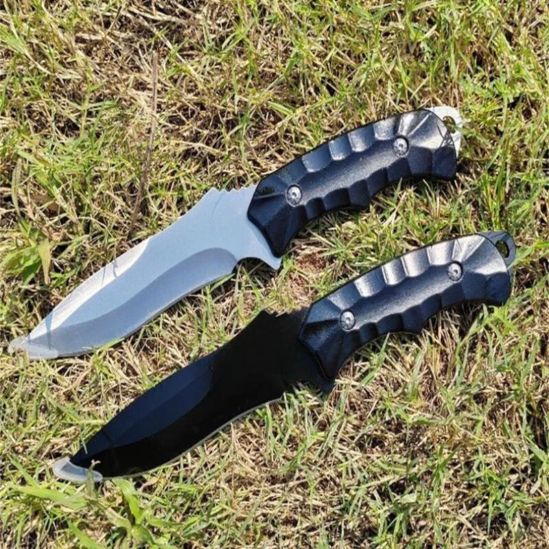 High-end aluminum handle straight knife, outdoor multi-purpose camping knife with sheath, EDC sharp stainless steel small knife