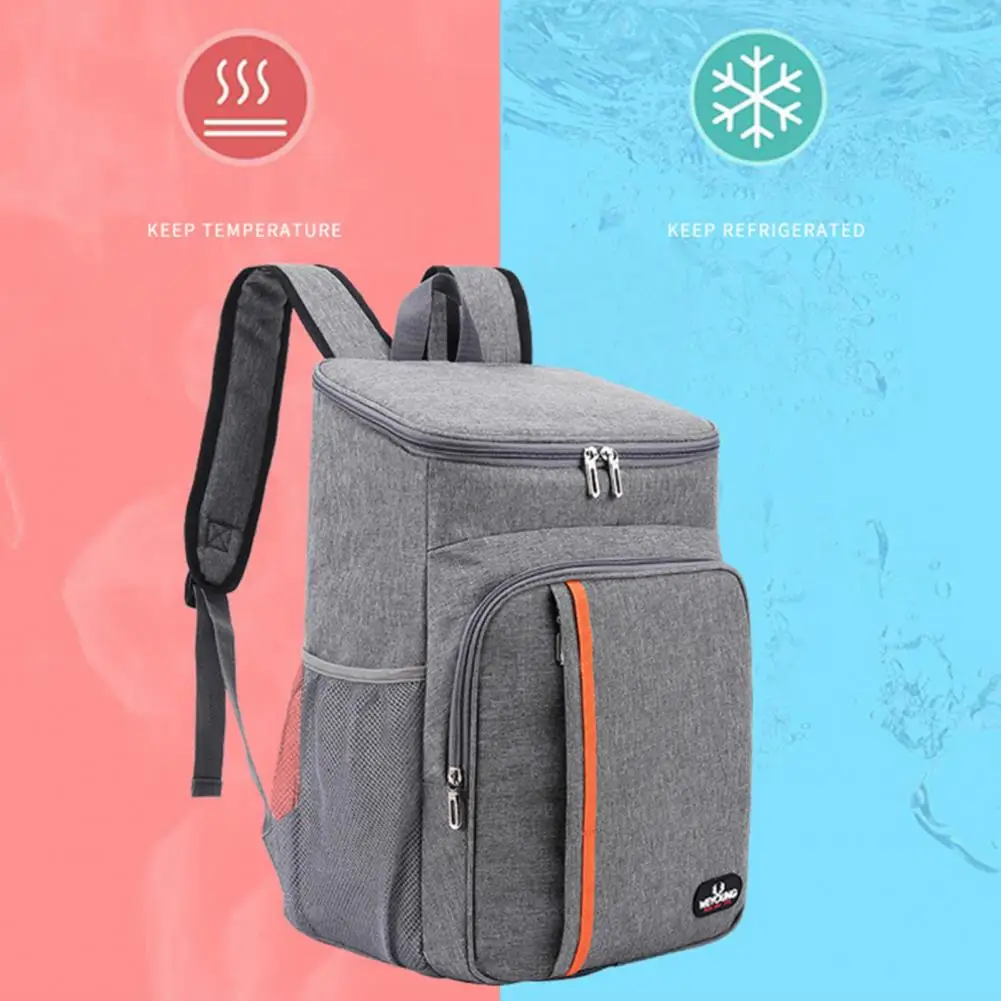 Thermal Backpack Multiple Pockets Large Capacity Leakproof Waterproof Oxford Cloth Outdoor Camping Picnic Cooler Insulation Bag