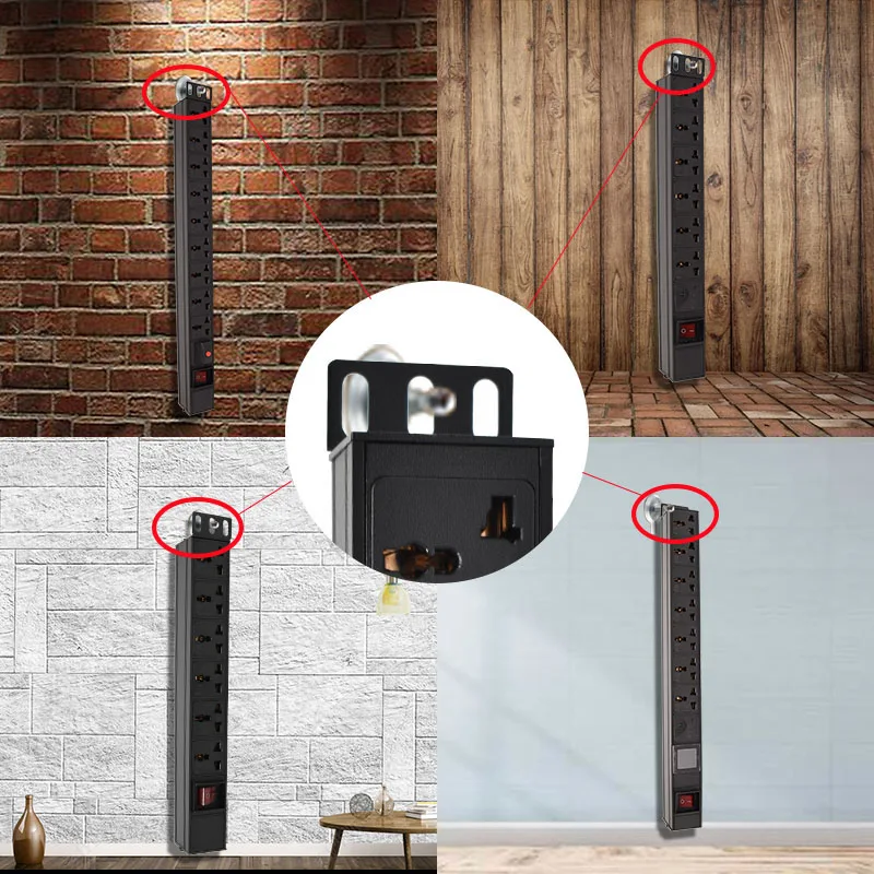 Pdu Power Strip 2-9 Unit Universele Output Socket Netwerkkast Rek Schakelaar IEC-C14 Poort Opknoping Socket