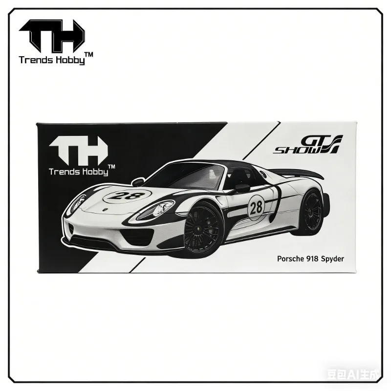 

Trends Hobby GT Show Limited 1:64 918 Spyder Alloy Cast Model Static Simulation Display Item Boys' Toy Festival Gift