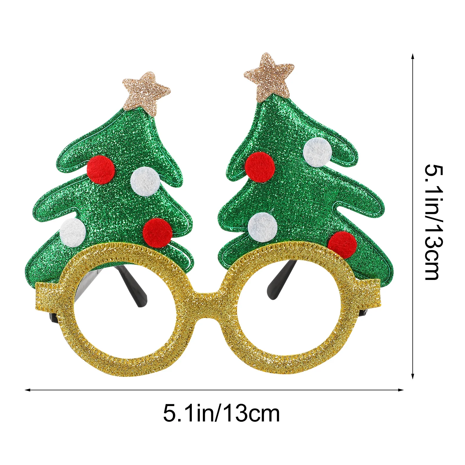 6 أزواج من إطار نظارات عيد الميلاد، إطار نظارات إبداعي لحفلات عيد الميلاد، زينة مضحكة للعطلات، خفيفة الوزن #3