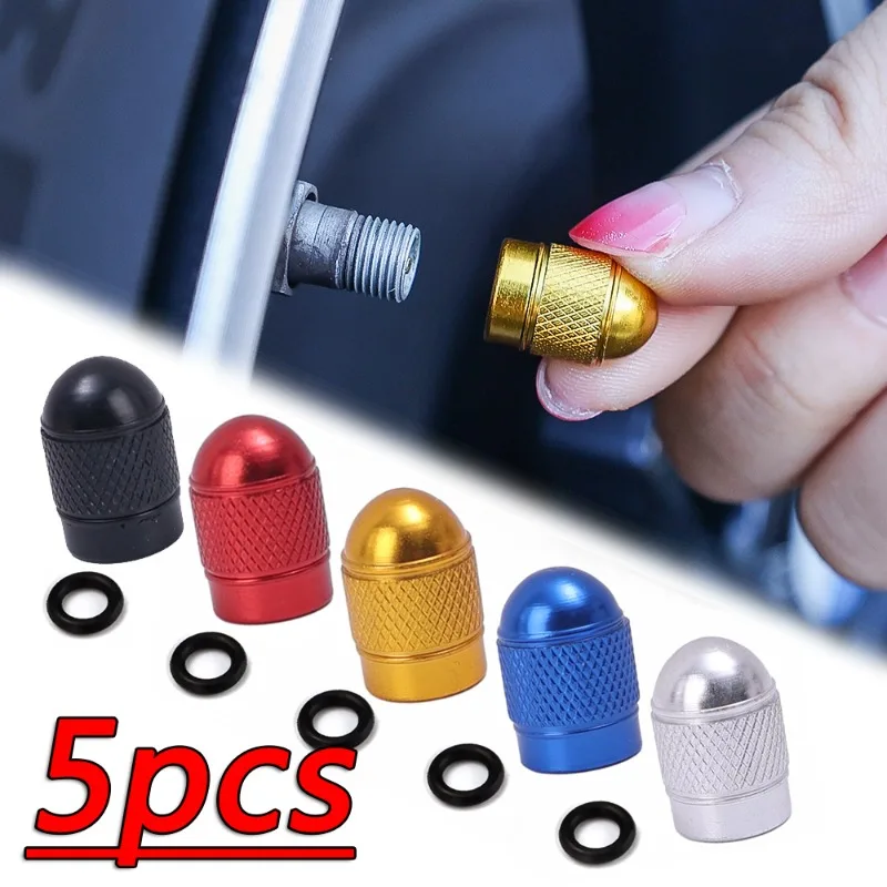 1/2/4/5pcs Aluminum Alloy Valve Caps Car Tire Valve Stems Cap Tire Valve Cap Bike Motorcycles Dust proof Valve stem cap