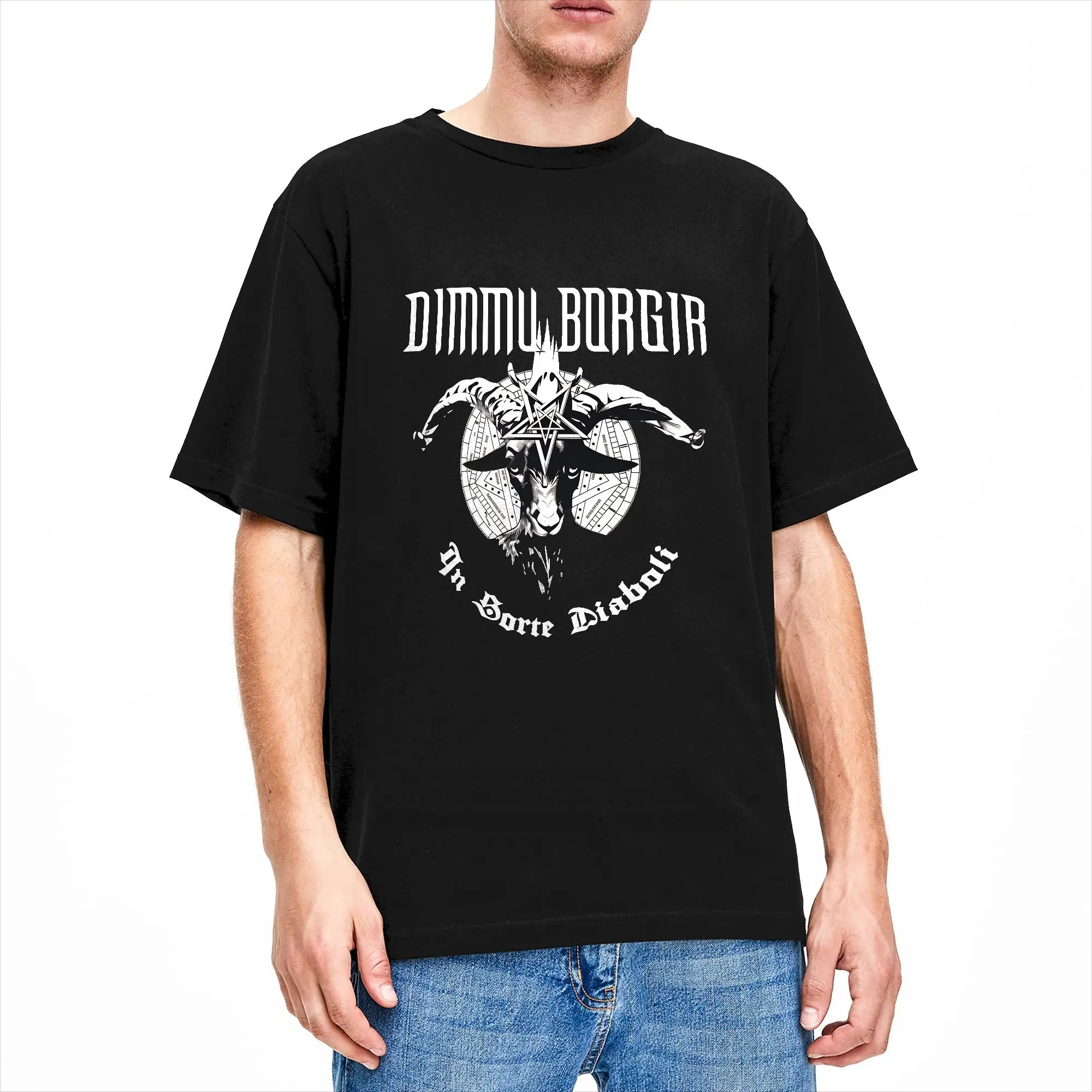 Harajuku T Shirt Summer Dimmu Borgir Band Fashion T Shirts  Cotton Tee Shirt for Men Y2K Retro Short Sleeve Tees