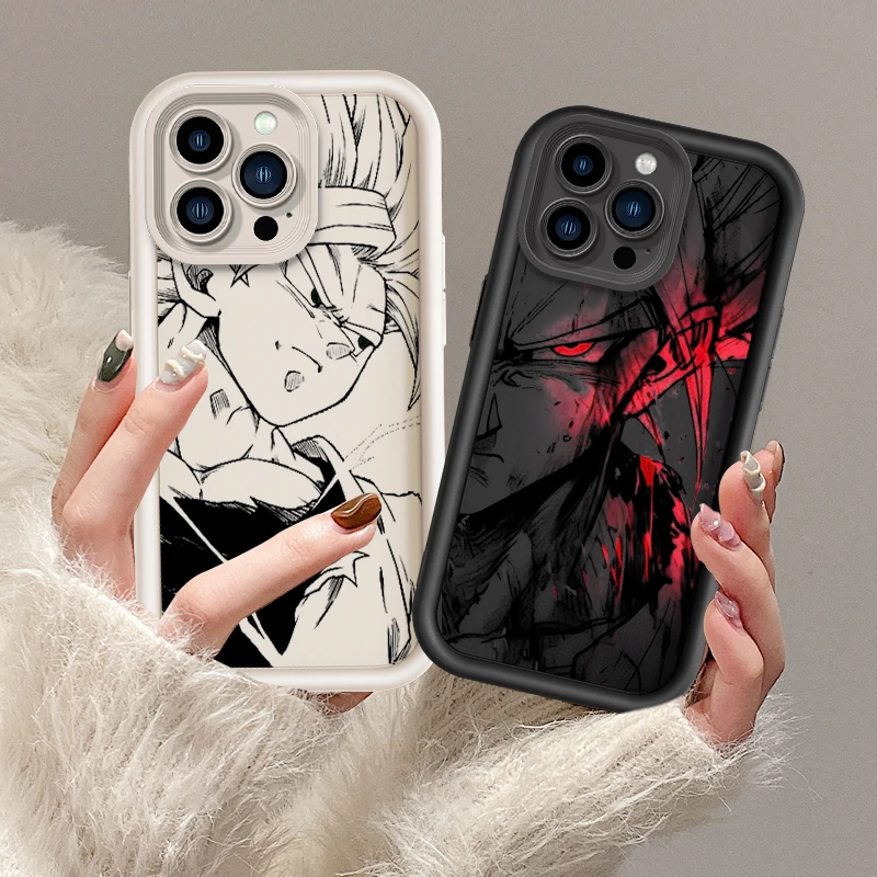 Comic Art D-Dragon Ball Goku Eye Ladder For Apple iPhone 15 14 13 12 11 XS XR X Pro Max Plus TPU Phone Case