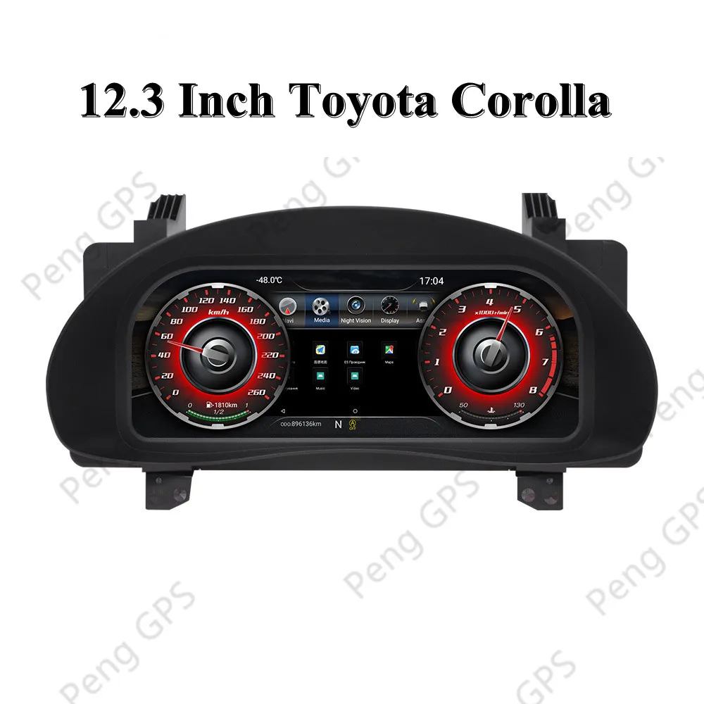 

Digital Dashboard Panel For Toyota Corolla 2014-2017 Virtual Instrument Cluster Cockpit LCD Speedometer Multimedia Head Unit GPS