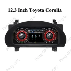 Digital Dashboard Panel For Toyota Corolla 2014-2017 Virtual Instrument Cluster Cockpit LCD Speedometer Multimedia Head Unit GPS