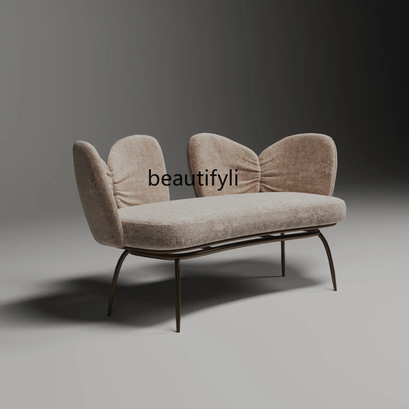 

Modern Minimalist Home Creative Butterfly Chair Art Light Luxury Shoe Changing Stool Couch