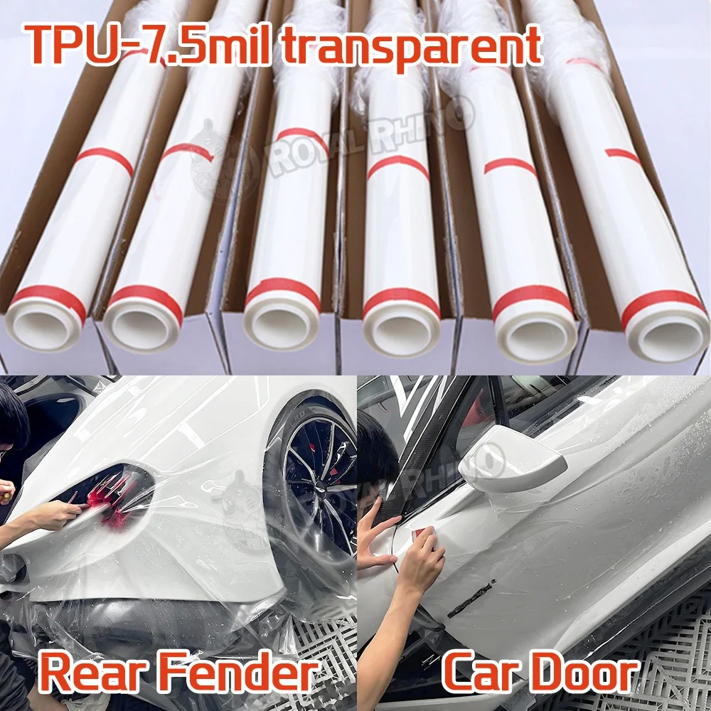 

TPU PPF 7.5MIL THICK SOLID PROTECTION TRANSPARENT ADVANCED HYDROPHOBIC TOP COAT CAR PAINT PROTECTION FILM FOR CAR BODY BUMPER