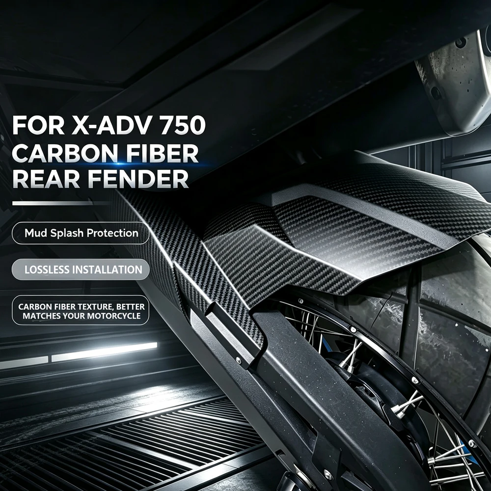 Für X‑ADV 750 2021‑2027 Motorrad Kohlefaser Hinterer Kotflügel Spritzschutz Wasserdichte Kotflügelabdeckung Forza 750 2022‑2026