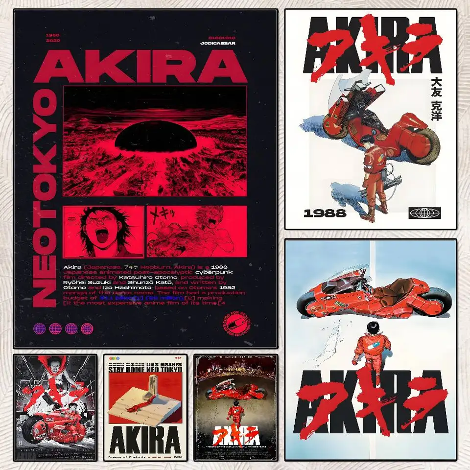 Classic Anime A-Akira Poster HD posters Self-adhesive waterproof