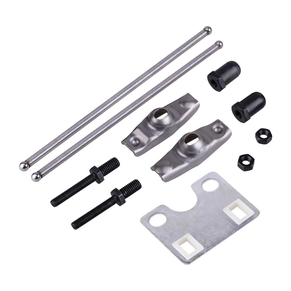 LETAOSK Grey Valve Push Rod & Guide Plate & Rocker Arms Fit for Honda GX340/390 182/188F