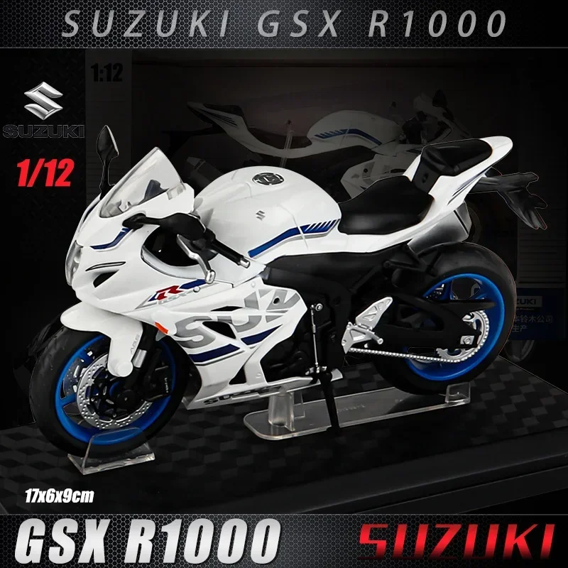 

1:12 Suzuki GSX-R1000 модель мотоцикла из сплава, литая под давлением автомобиль, игрушки для мальчиков, подарок на день рождения, детские игрушки, коллекция автомобилей