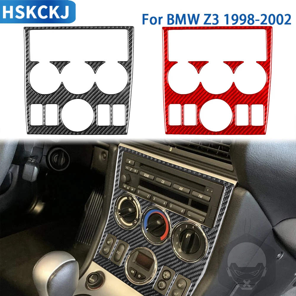 

For BMW Z3 1998 1999 2000 2001 2002 Accessories Carbon Fiber Car Interior Control Grar Door Air Outlet Panel Trim Sticker