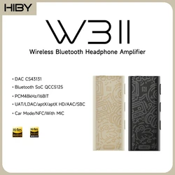HiBy W3 II/W3 GEN 2 Tipo C USB DAC Dongle Decodificatore Bluetooth senza fili Amplificatore per cuffie AMP CarPlay NFC CVC Microfono per Android iOS