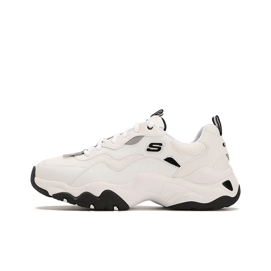 Skechers D'LITES 3.0 Cushioning Abrasion Resistant Breathable Lightweight Height Increasing 237152-WHT