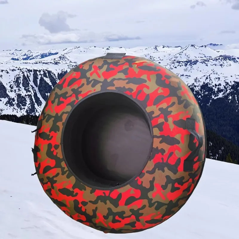 

High Quality Heavy-duty Rubber Inflatable Eco-Friendly Snow Tube Winter Sport Rainbow Slide Ride Indoor Outdoor Fun