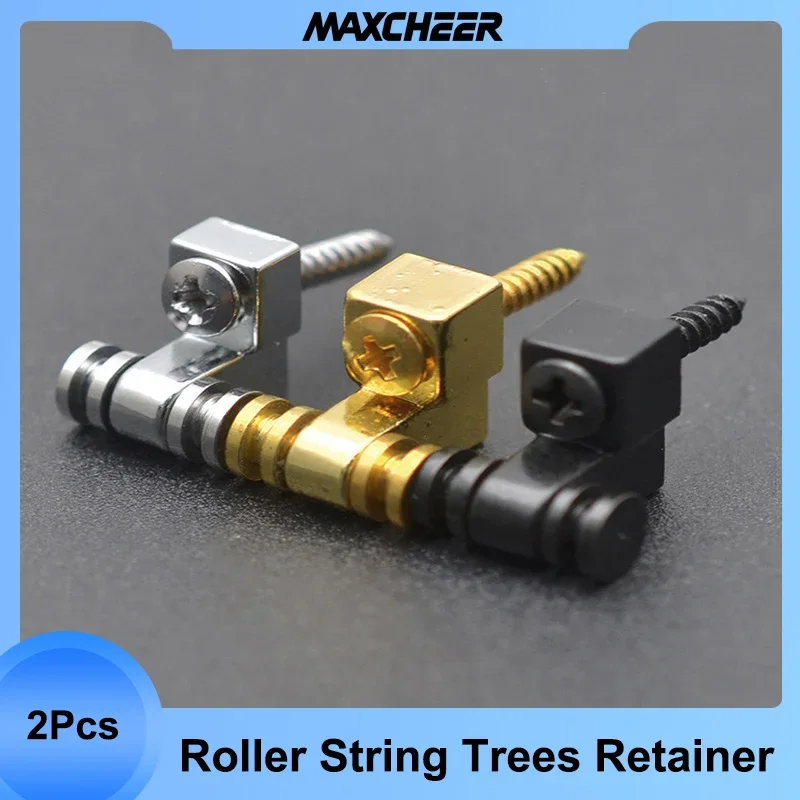 

2Pcs Electric Guitars Roller String Trees Retainer Alloy Guitar Accessories Parts Black Gold Silver for ST TL Electric Guitar