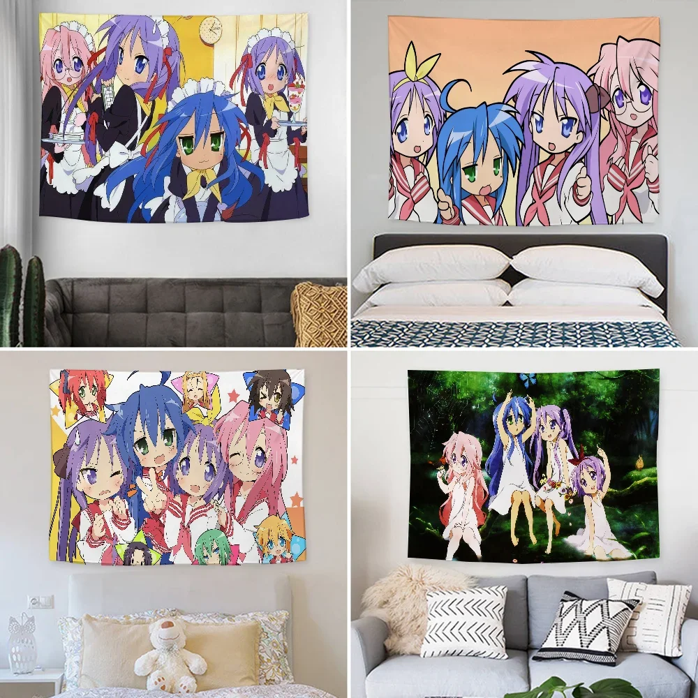 

Flag L-Lucky Star Tapestry Decoration party Background Hanging Cloth Bedroom Tapestry Room Decor Aesthetic