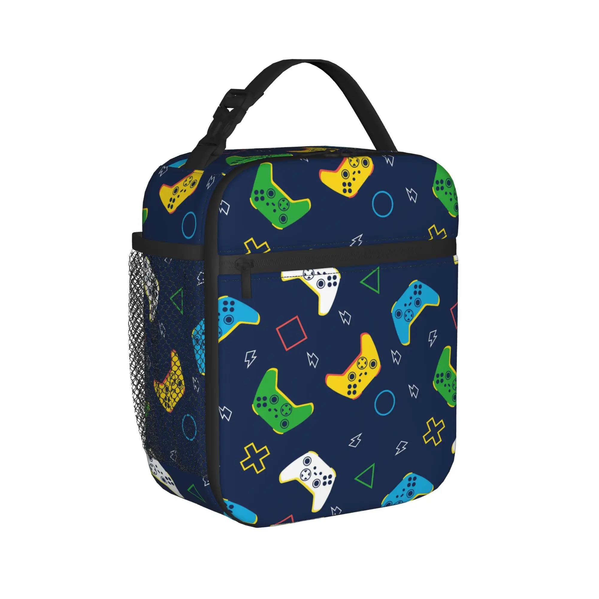 Game Controller Pattern Thermal Insulated Lunch Bags for Picnic  Reusable Food Bag Thermal Cooler Lunch Boxes