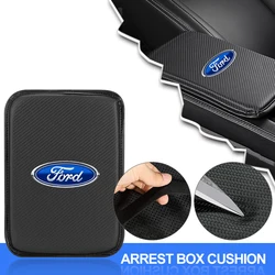 Car Center Console Armrest Box Protective Pad Carbon Fiber Soft Pad For Ford Fiesta EcoSport ESCORT Ranger FOCUS 2 3 Car Styling