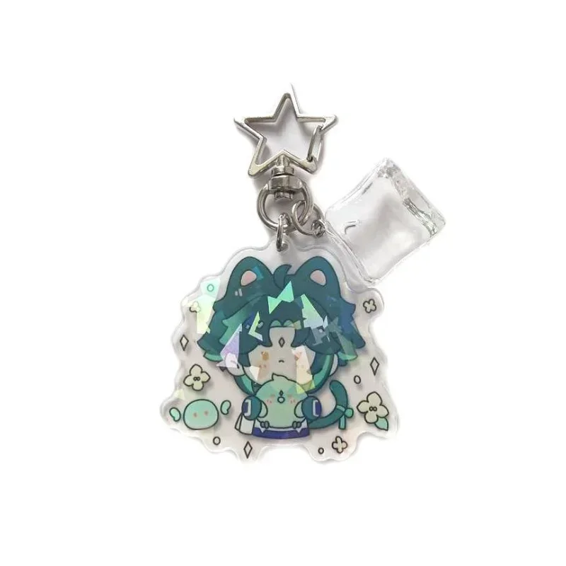 سلسلة مفاتيح شخصية أنيمي تأثير ، Scaramouche Wanderer ، Tighnari ، حلقة مفاتيح قلادة Cyno ، إكسسوارات حقيبة ، هدية شارة ، موضة #4