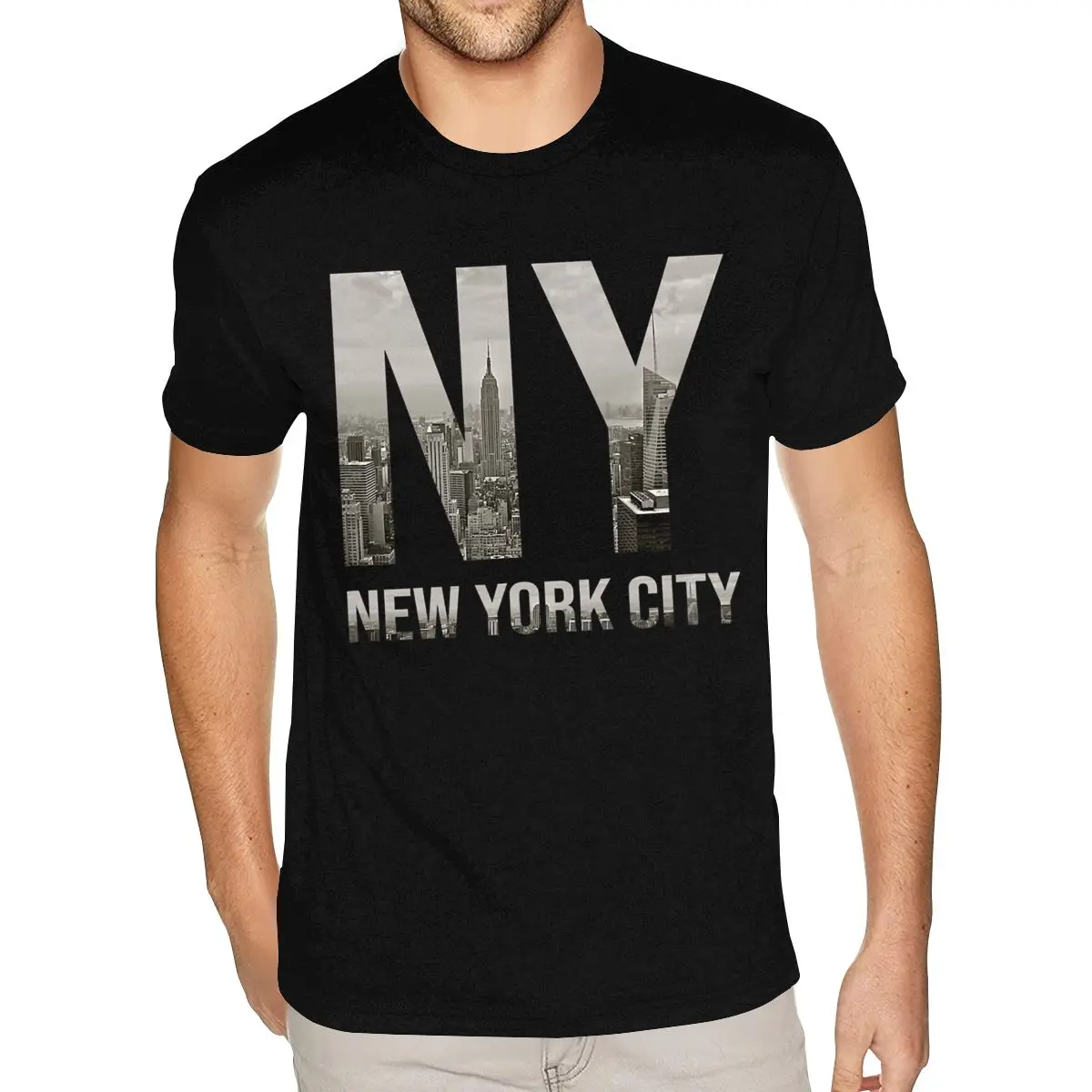 

NYC TSkylines New York City That Never Sleeps Gift Latest Tee Shirts Small Size Men Unique Tees Shirt